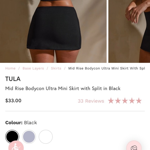 Black mini skirt size 14 - Picture 4 of 4